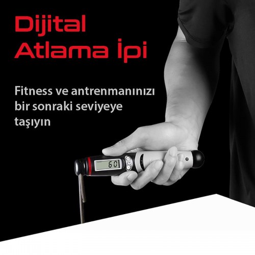 KYTO Ayarlanabilir Dijital Sayaçlı Atlama İpi Alarm Sayaç 3mt