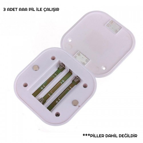 Mini Hareket Sensörlü Led Gece Lambası Pilli Mini Hareket Sensörlü Led Gece Lambası Pilli