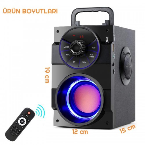 S37 Bluetooth Taşınabilir Kablosuz Hoparlör FM Radyo Şarjlı S37 Bluetooth Taşınabilir Kablosuz Hoparlör FM Radyo Şarjlı