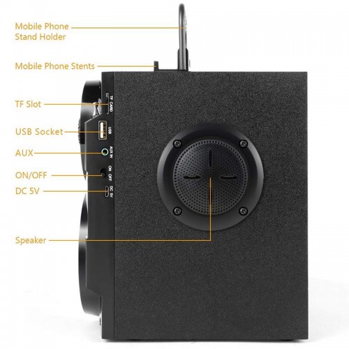 S37 Bluetooth Taşınabilir Kablosuz Hoparlör FM Radyo Şarjlı S37 Bluetooth Taşınabilir Kablosuz Hoparlör FM Radyo Şarjlı