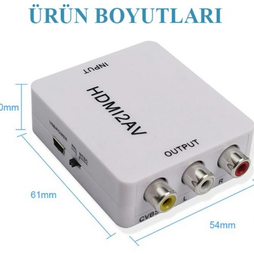 Tenon Hdmi To AV Dönüştürücü Adaptör 1080p Full Hd Tenon Hdmi To AV Dönüştürücü Adaptör 1080p Full Hd